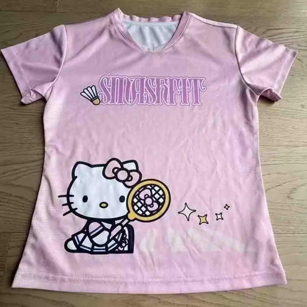 Hello Kitty Printed Short Sleeved Men's and Women's T-Shirt Breathable Quick Drying Loose Top Y2K Retro High Street Topnew Model
Hello Kitty Printed Short Sleeved Men's and Women's T-Shirt Breathable Quick Drying Loose Top Y2K Retro High Street Topnew Model