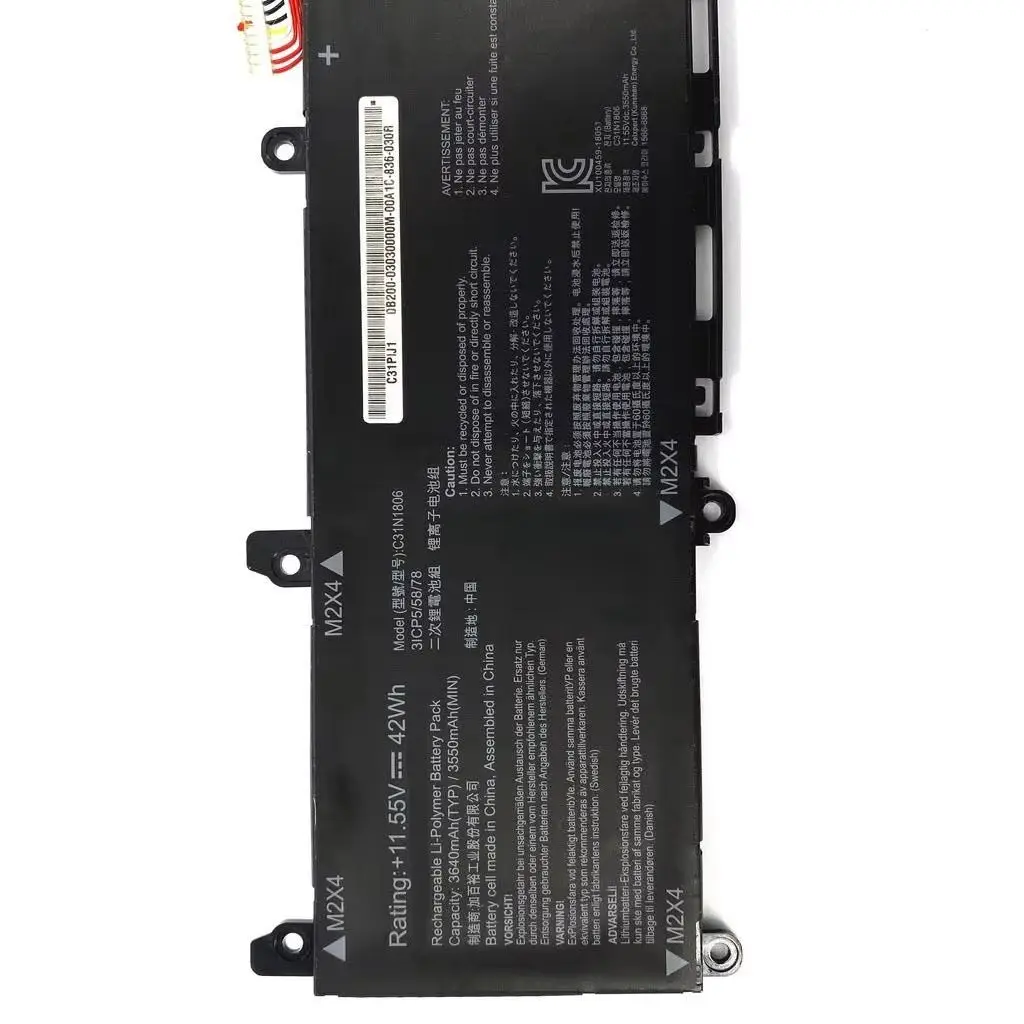 Laptop Battery Replacement For ASUS VivoBook S13 S330F S330UA S330FN S330FA X330FA X330FL X330UA C31N1806
Laptop Battery Replacement For ASUS VivoBook S13 S330F S330UA S330FN S330FA X330FA X330FL X330UA C31N1806