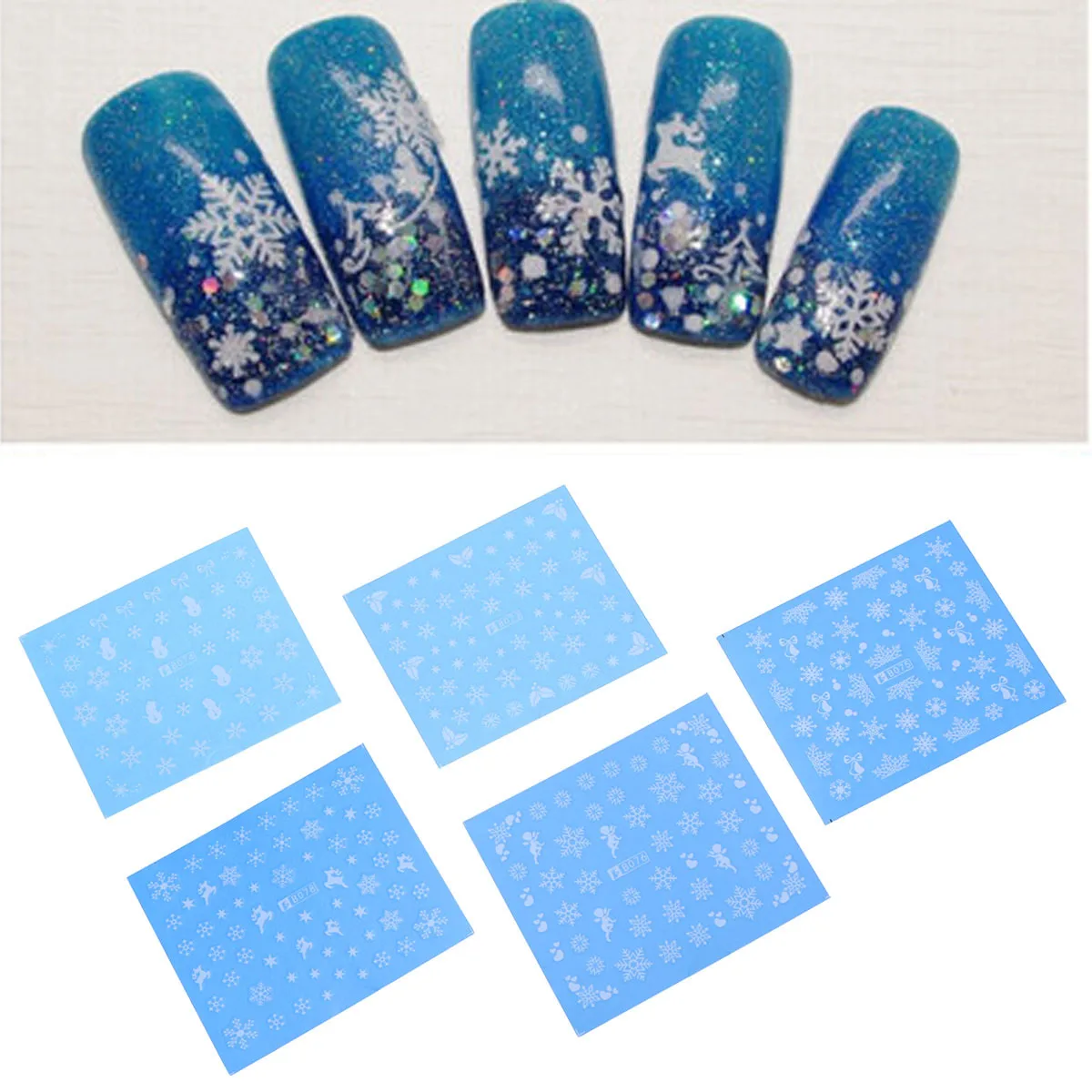5Pcs Christmas Nail Stickers Decals Decoration Colorful Lightweight Nail Art Fast Application Fingers Toes Decals Decoration
5Pcs Christmas Nail Stickers Decals Decoration Colorful Lightweight Nail Art Fast Application Fingers Toes Decals Decoration