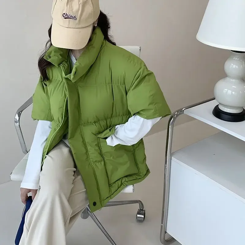Cotton Padded Puffer Vest Half Sleeve Down Winter Jacket Women Short Sleeve Vest Autumn Spring Popular Coat
Cotton Padded Puffer Vest Half Sleeve Down Winter Jacket Women Short Sleeve Vest Autumn Spring Popular Coat