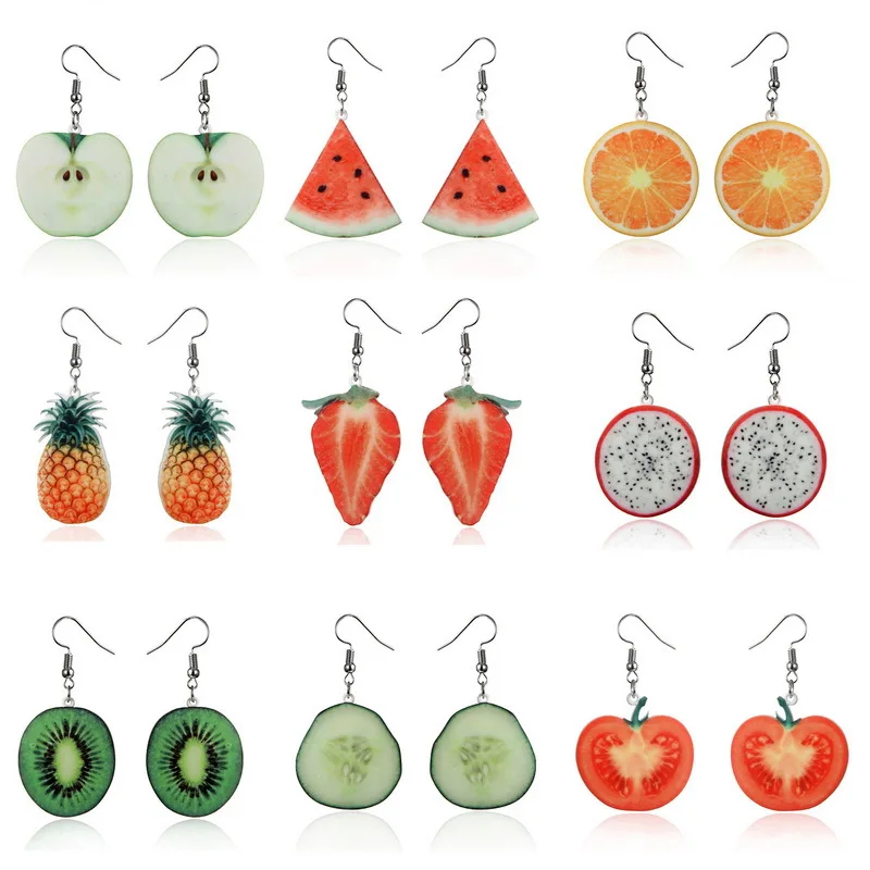 Korean version of small fresh acrylic earrings accessories fruit earrings fruit earrings summer Still with Wholesale flowers
Korean version of small fresh acrylic earrings accessories fruit earrings fruit earrings summer Still with Wholesale flowers