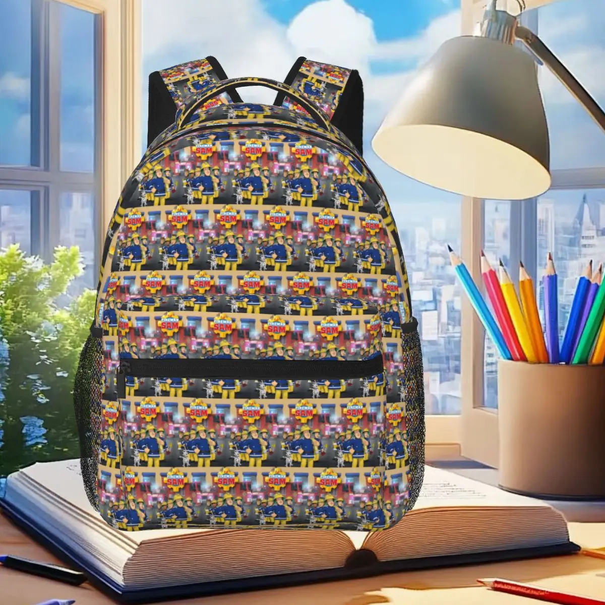 Cartoon Firefighter Fireman Sam Backpack Student Boys Girls BookBag Children School Bag Laptop Shoulder Bags for Men Women
Cartoon Firefighter Fireman Sam Backpack Student Boys Girls BookBag Children School Bag Laptop Shoulder Bags for Men Women