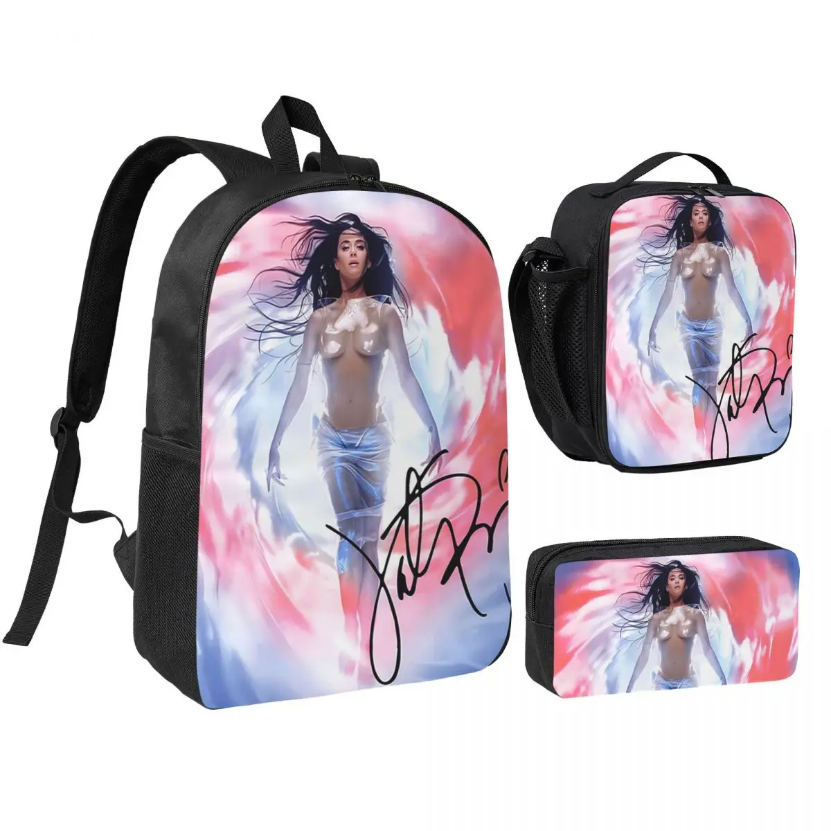 Katy Perry Autograph Backpack Boys Girls BookBag School Bag Shoulder Bags 3ps Insulated Lunch Bag Pencil Case
Katy Perry Autograph Backpack Boys Girls BookBag School Bag Shoulder Bags 3ps Insulated Lunch Bag Pencil Case