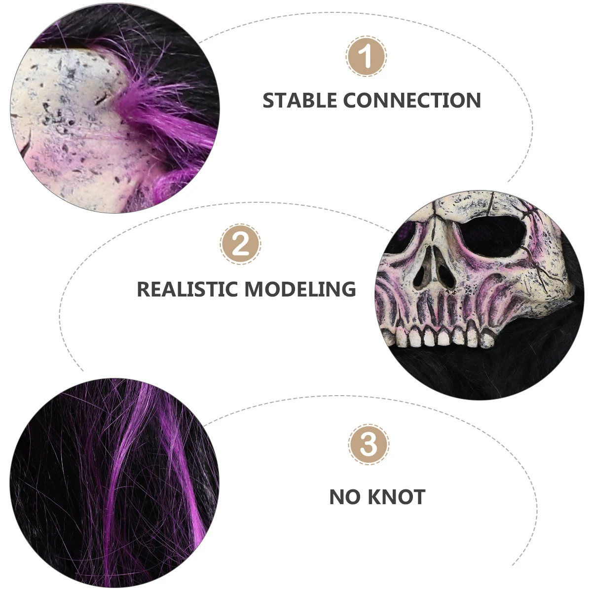 Skull Mask Halloween Long Hair Purple Bucktooth Realistic Soft Wear Photograph Props Accessories Party Costume Carnival Role
Skull Mask Halloween Long Hair Purple Bucktooth Realistic Soft Wear Photograph Props Accessories Party Costume Carnival Role