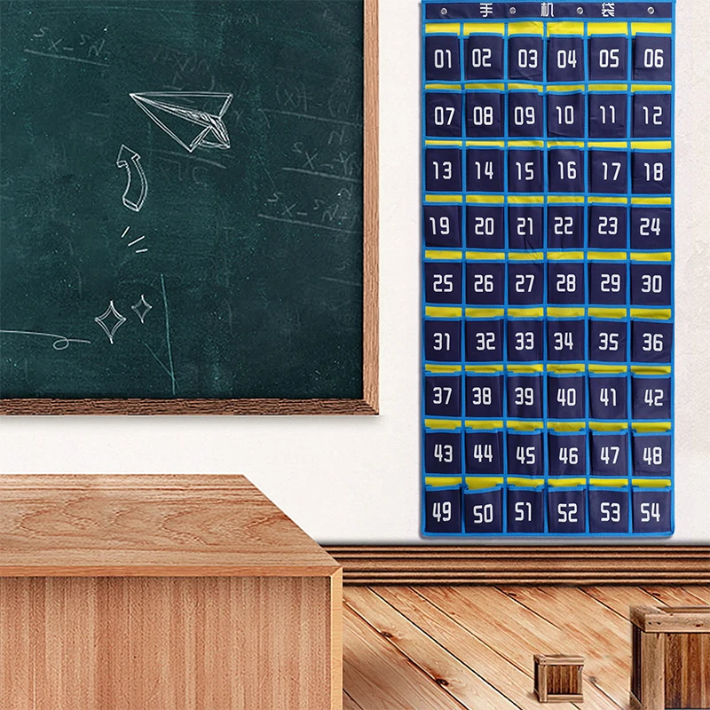 Classroom Mobile Cell Phone Storage Hanging Bag Portable Numbered 6-60 Pocket Hook School Wall Door Decor Storage Organizer 
Classroom Mobile Cell Phone Storage Hanging Bag Portable Numbered 6-60 Pocket Hook School Wall Door Decor Storage Organizer