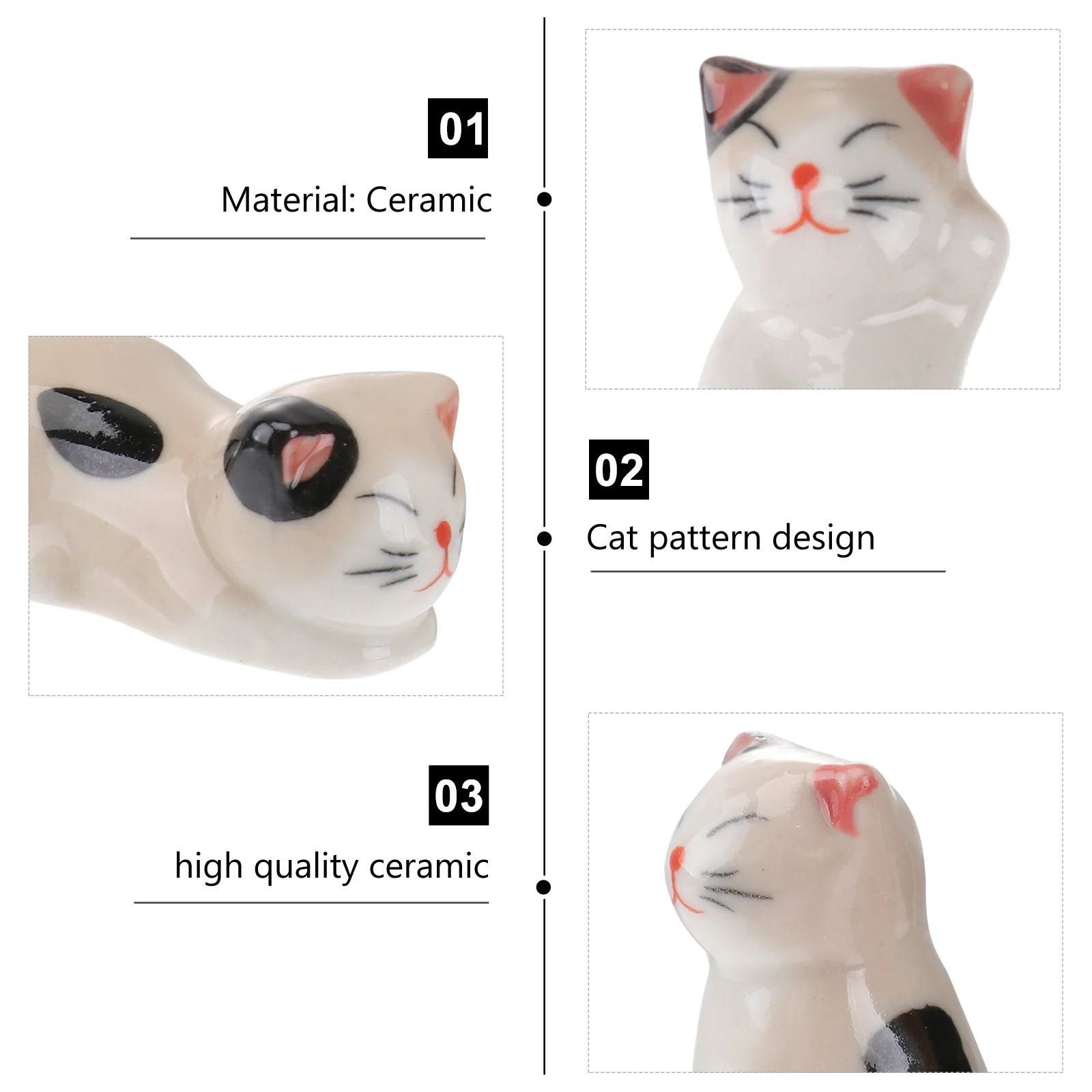 Porcelain Chopsticks Rest Dining Room Table Decor Dinner Spoon Stand Kitten Ceramic Holder 
Porcelain Chopsticks Rest Dining Room Table Decor Dinner Spoon Stand Kitten Ceramic Holder