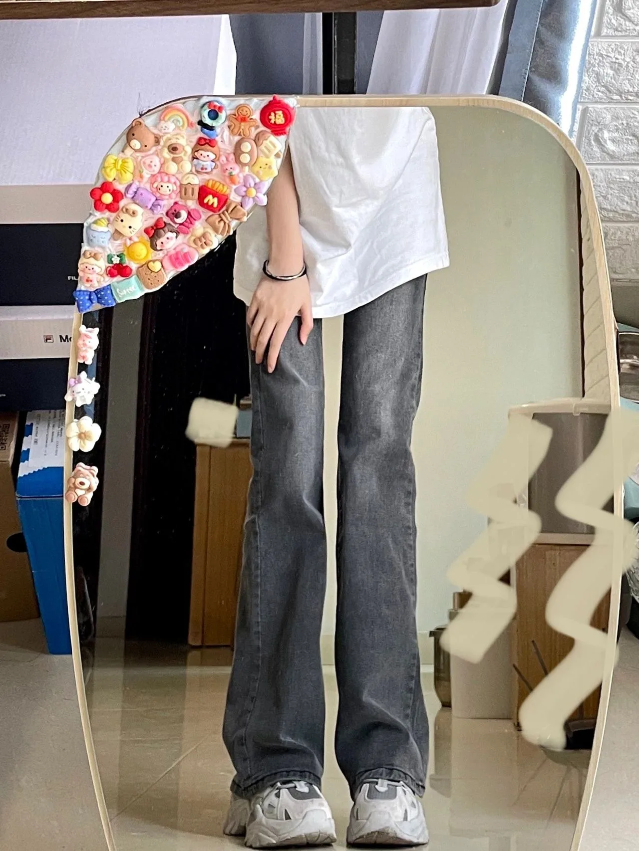 High Waist Flared Straight Leg Jeans Women's Summer New Grey Smoke Color Slimming Long Floor Length Hoof Pants
High Waist Flared Straight Leg Jeans Women's Summer New Grey Smoke Color Slimming Long Floor Length Hoof Pants