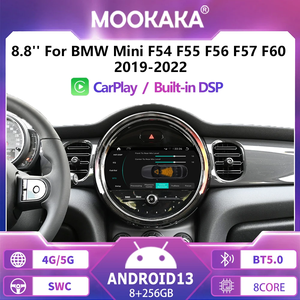 Carplay For BMW Mini F55 56 F57 F60 2019-2022 Qualcomm Android 13.0 Car Radio Auto Multimedia Video Player Navigation GPS Stereo
Carplay For BMW Mini F55 56 F57 F60 2019-2022 Qualcomm Android 13.0 Car Radio Auto Multimedia Video Player Navigation GPS Stereo