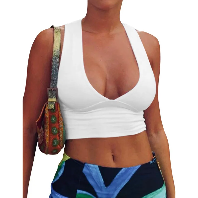 2024 Sexy Crop Tops for Women Deep V Neck Back Cutout Sleeveless Plunge Racerback Tank Cropped Top
2024 Sexy Crop Tops for Women Deep V Neck Back Cutout Sleeveless Plunge Racerback Tank Cropped Top