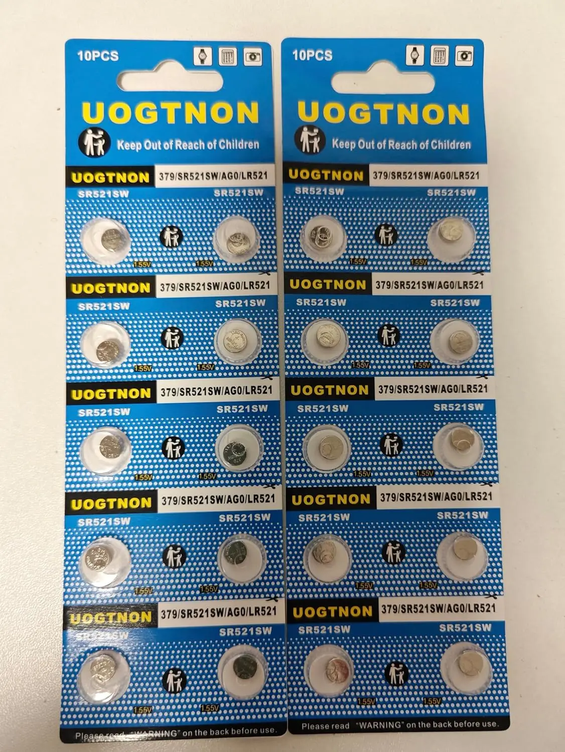20-Pack 1.5V Button Cell Watch Batteries for SR521SW V379 Models, Long-Lasting Power Supply
20-Pack 1.5V Button Cell Watch Batteries for SR521SW V379 Models, Long-Lasting Power Supply