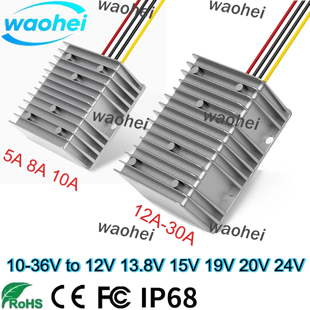 10-36V to 12V/13.8V/15V/19V/20V/24V DC to DC buck-boost power supply Converter regulator 5A-30A Voltage Stabilizer car module CE
10-36V to 12V/13.8V/15V/19V/20V/24V DC to DC buck-boost power supply Converter regulator 5A-30A Voltage Stabilizer car module CE