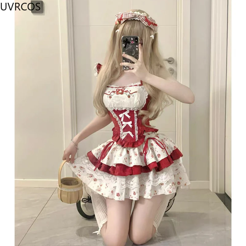 Французский ретро-стиль Pure Desire Sweet and Spicy Girl, кружевной топ на подтяжках с рюшами, пышная короткая юбка с высокой талией, комплект Y2K Lolita
Французский ретро-стиль Pure Desire Sweet and Spicy Girl, кружевной топ на подтяжках с рюшами, пышная короткая юбка с высокой талией, комплект Y2K Lolita