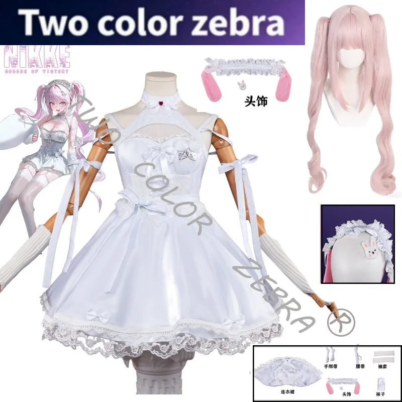 Anime Character Alice Cosplay Costume Unifrom Game NIKKE Goddess of Victory White Dress Lace Trim Bow Details and Wig Roleplay
Anime Character Alice Cosplay Costume Unifrom Game NIKKE Goddess of Victory White Dress Lace Trim Bow Details and Wig Roleplay