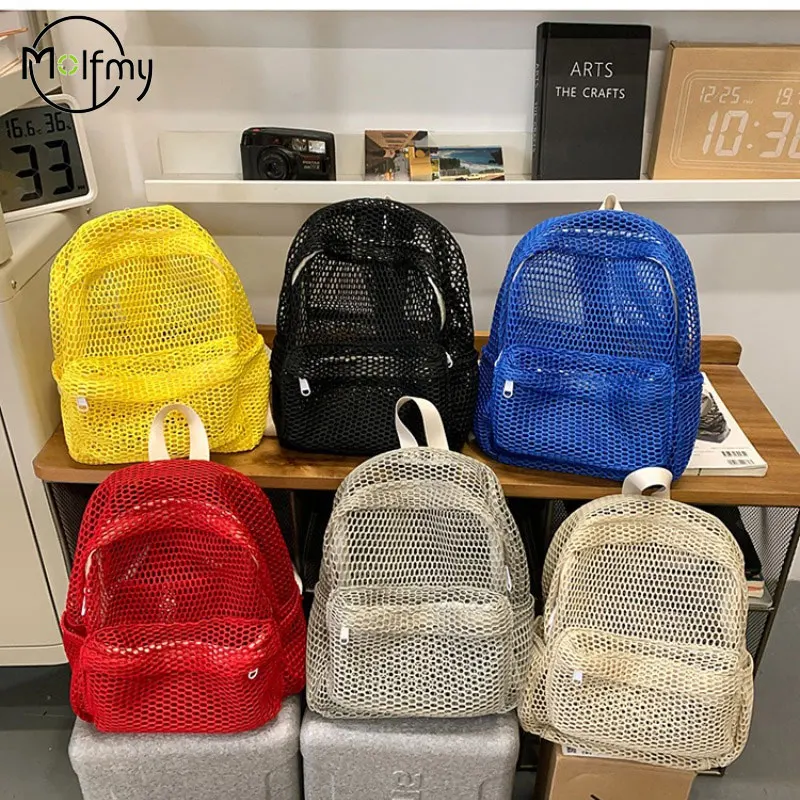 Women's Mesh Backpack Hollow Out Breathable Large Capacity Lightweight Outdoor Transparent Double Shoulder Bag School Bag
Women's Mesh Backpack Hollow Out Breathable Large Capacity Lightweight Outdoor Transparent Double Shoulder Bag School Bag