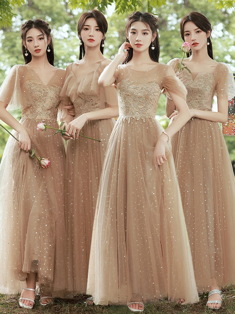 Champagne Bridesmaid Dresses Show Thin Sisters Dress Art Exam Evening Dress Women's New Summer Large Style Birthday Dress
Champagne Bridesmaid Dresses Show Thin Sisters Dress Art Exam Evening Dress Women's New Summer Large Style Birthday Dress