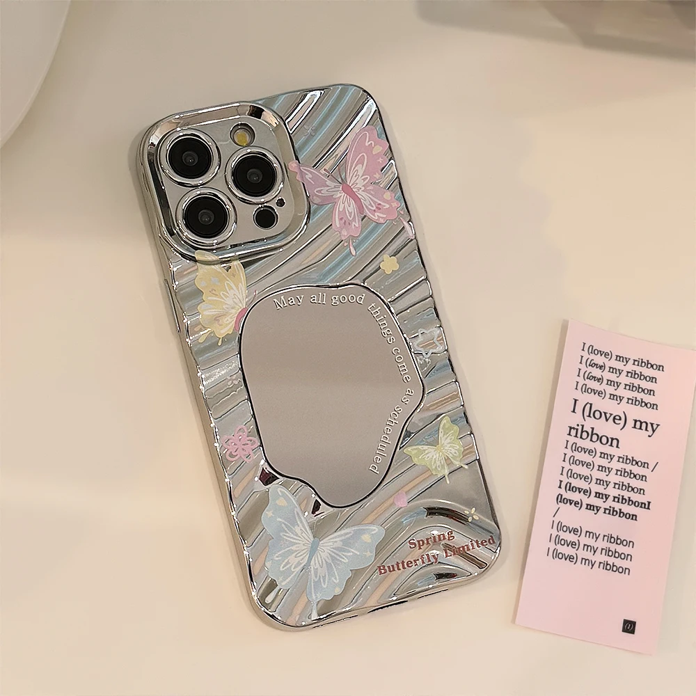 Luxury Electroplated Silver Starry butterfly Phone Case for iPhone 15 14 13 12 11 Pro Max XR XS 7 8 Pearl Bracelet Bumper Cover
Luxury Electroplated Silver Starry butterfly Phone Case for iPhone 15 14 13 12 11 Pro Max XR XS 7 8 Pearl Bracelet Bumper Cover
