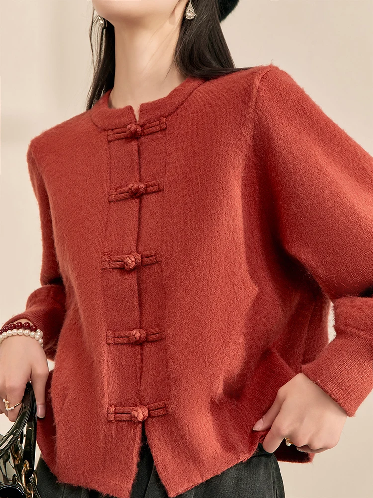 Red New Chinese Sle Knitted Sweater Lazy Gentle National Trend High Collar Open Cardigan Women's Winter Faion Casual Loos...
Red New Chinese Sle Knitted Sweater Lazy Gentle National Trend High Collar Open Cardigan Women's Winter Faion Casual Loos...