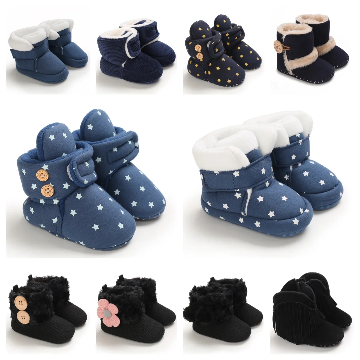 Newborn Winter Warm Cotton Shoes With High Top Soft Sole Anti Slip Baby Walking Shoes Fashion Plush Casual Shoes
Newborn Winter Warm Cotton Shoes With High Top Soft Sole Anti Slip Baby Walking Shoes Fashion Plush Casual Shoes