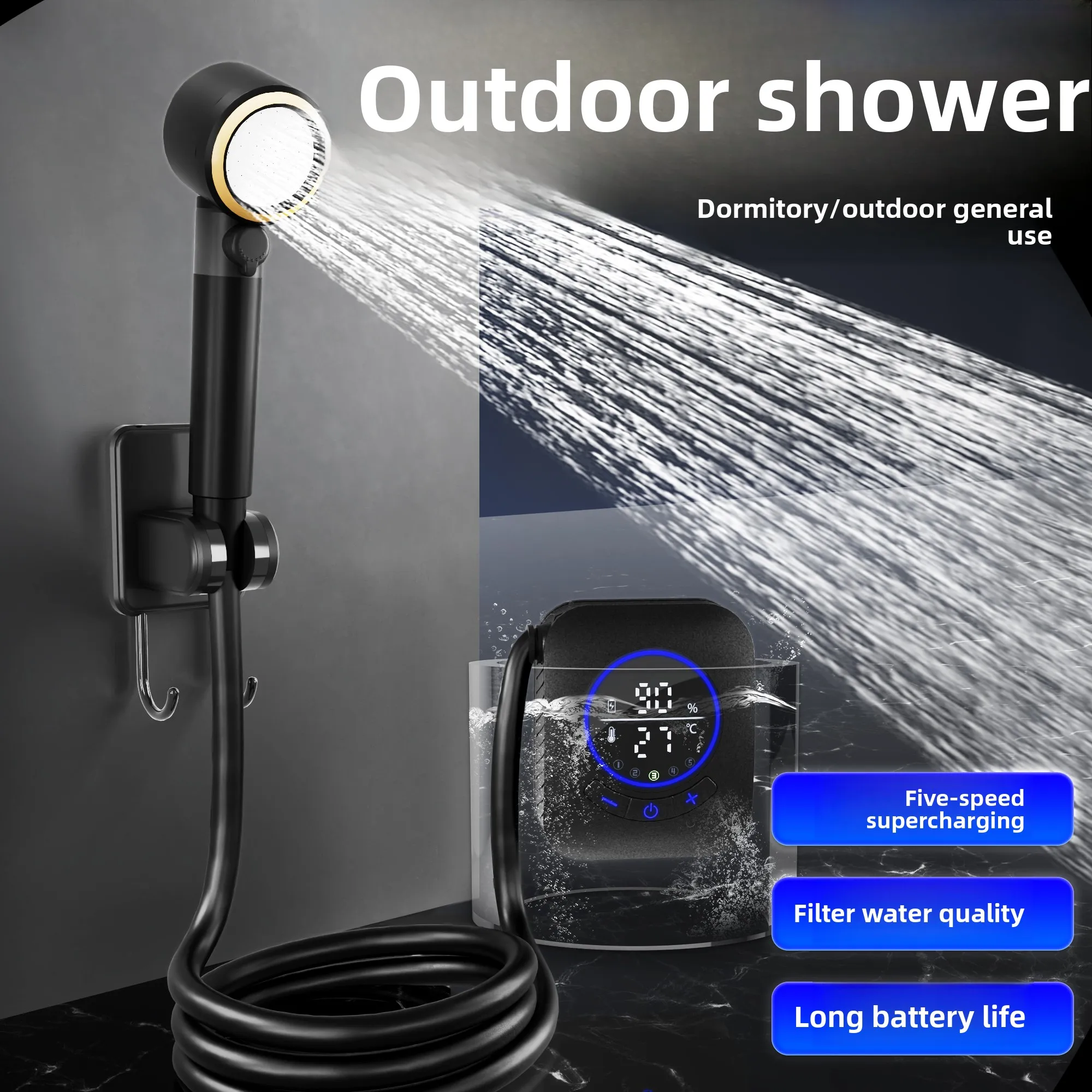 Outdoor bathing artifact dormitory household rural mobile portable shower electric pumping shower self-priming pump
Outdoor bathing artifact dormitory household rural mobile portable shower electric pumping shower self-priming pump