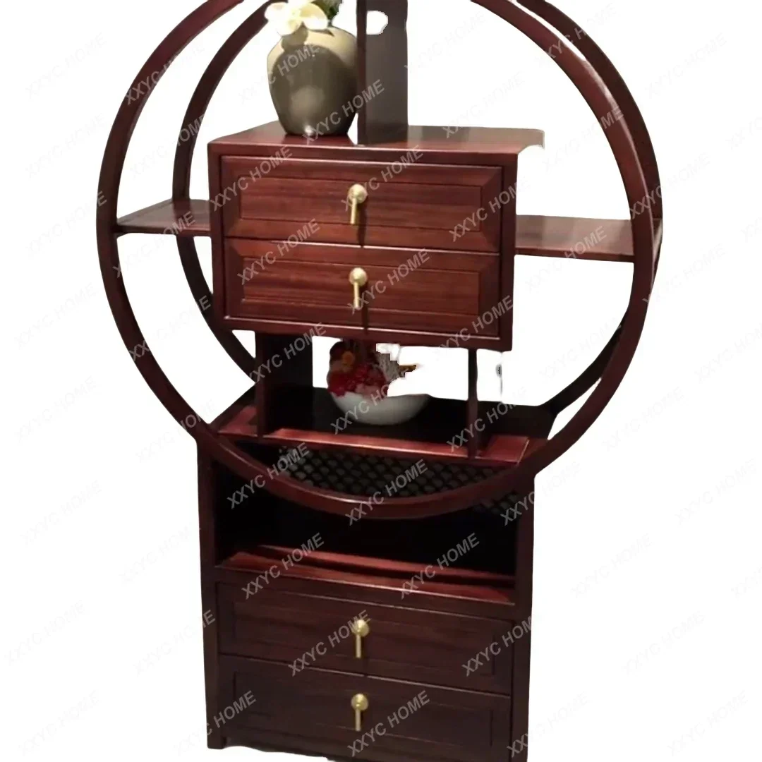 AANew Chinese Style Black Walnut Wood Classical Round Curio Cabinet Storage Rack
AANew Chinese Style Black Walnut Wood Classical Round Curio Cabinet Storage Rack