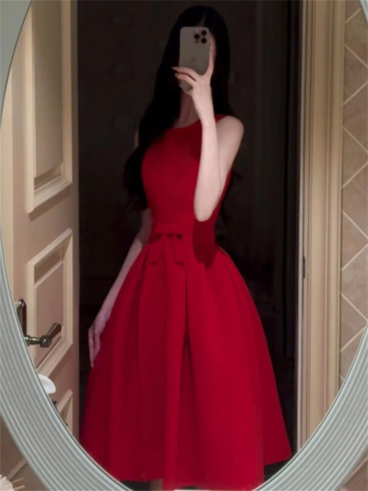 Red Vest Dress Women's Spring Summer New High Waist Slimming Dress Beautiful Long Skirt Korean Style Pure Color A-Line Dress
Red Vest Dress Women's Spring Summer New High Waist Slimming Dress Beautiful Long Skirt Korean Style Pure Color A-Line Dress