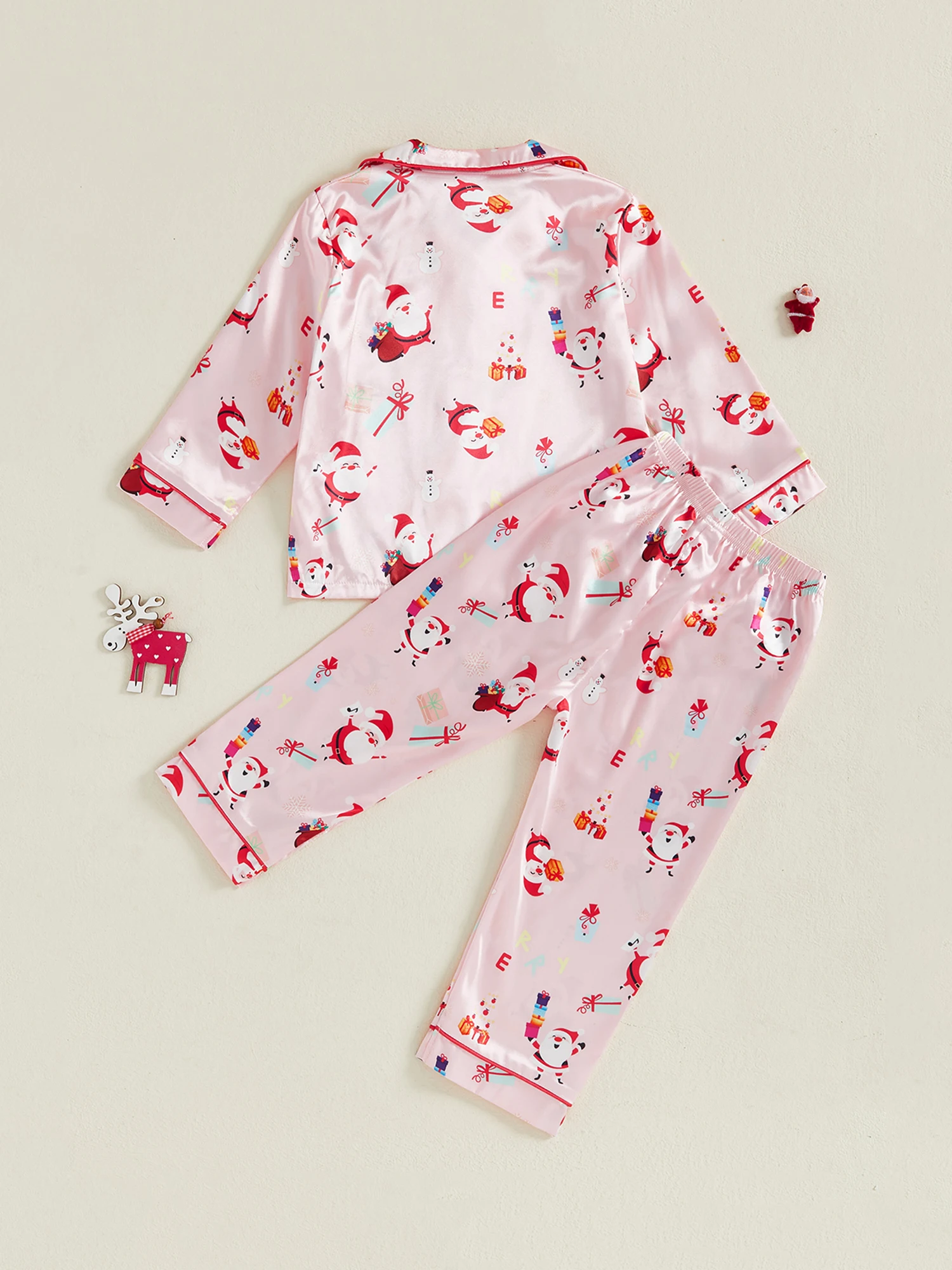 Женские рождественские пижамные комплекты с рубашкой на пуговицах с длинными рукавами и брюками с принтом Санта-Клауса для уютной одежды для сна
Женские рождественские пижамные комплекты с рубашкой на пуговицах с длинными рукавами и брюками с принтом Санта-Клауса для уютной одежды для сна