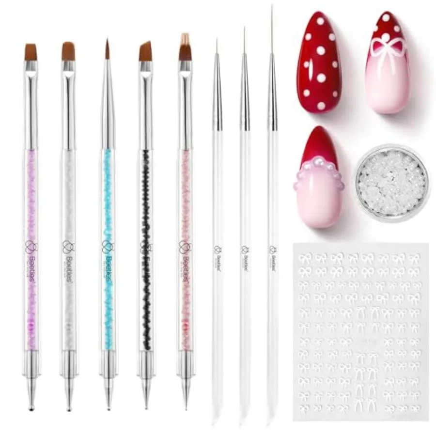 et Nail Art es 8pcs Crystal Nail Double-ed Nails Dotting Tool, String Liner es Nails wit Pearls Bowknot Stickers, DIY ome Sal
et Nail Art es 8pcs Crystal Nail Double-ed Nails Dotting Tool, String Liner es Nails wit Pearls Bowknot Stickers, DIY ome Sal