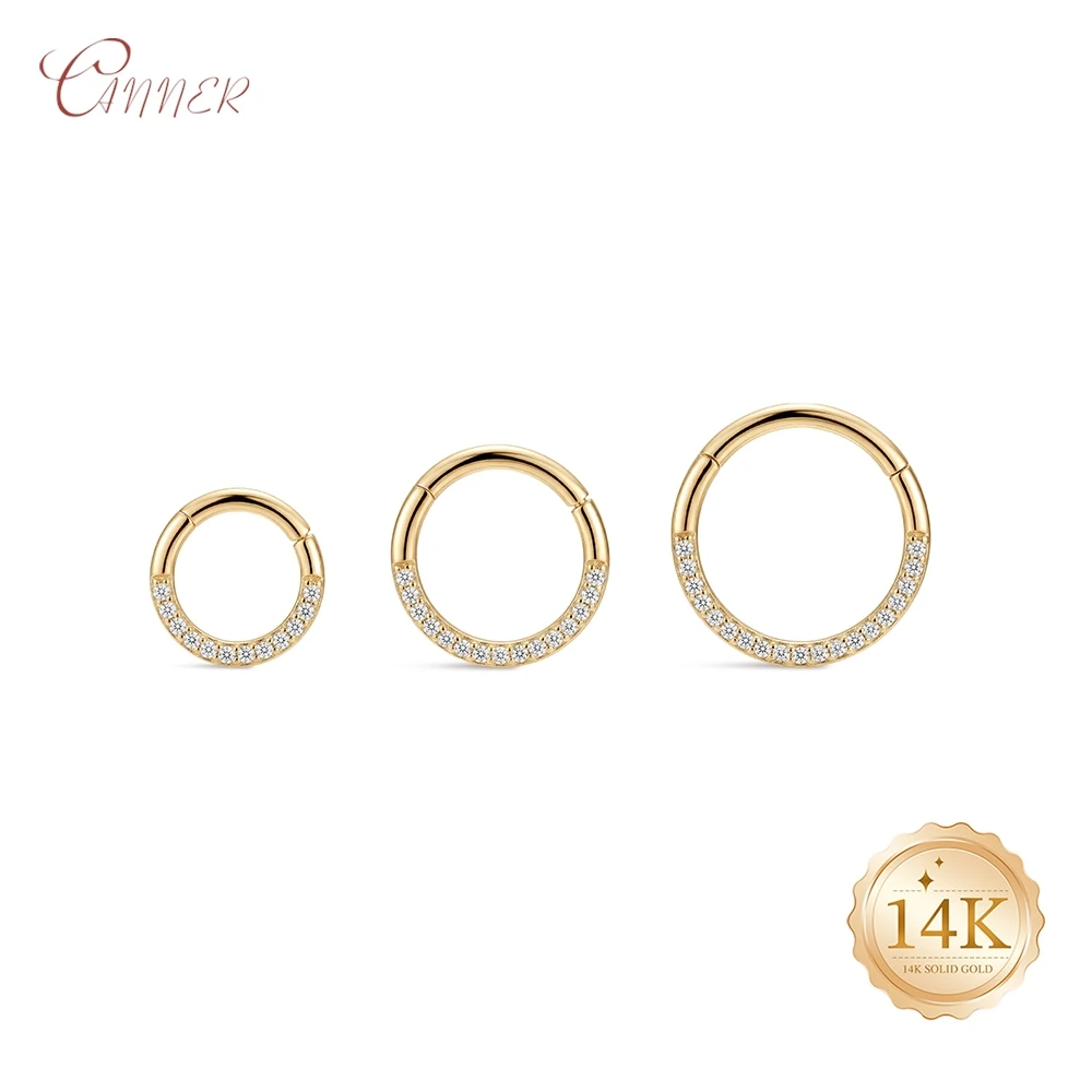 CANNER 14K Solid Gold Multi size Single Row Diamond Inlay Cartilage Piercing Earrings Women's Dainty Ear Bone Earring Jewelry
CANNER 14K Solid Gold Multi size Single Row Diamond Inlay Cartilage Piercing Earrings Women's Dainty Ear Bone Earring Jewelry