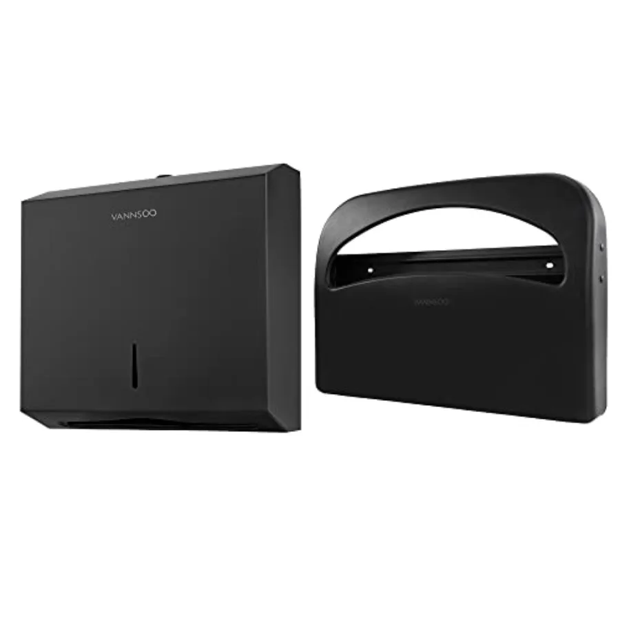 Commercial Wall Mounted Black Toilet Seat Cover and Paper Towel Dispenser
Commercial Wall Mounted Black Toilet Seat Cover and Paper Towel Dispenser