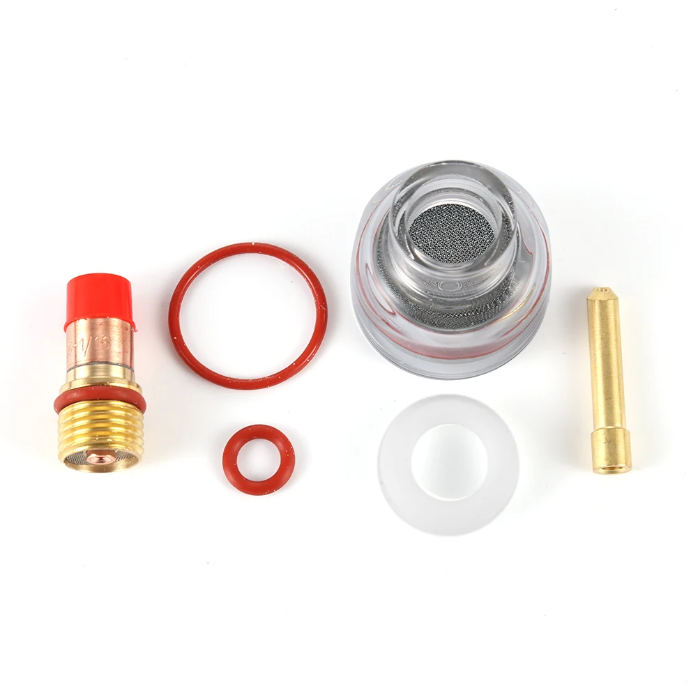 6pcs TIG Welding Torch Kit Accessories Gas Lens Collet Transparent Glass Cup for TIG-17/18/26 Argon Arc Welding Torch
6pcs TIG Welding Torch Kit Accessories Gas Lens Collet Transparent Glass Cup for TIG-17/18/26 Argon Arc Welding Torch
