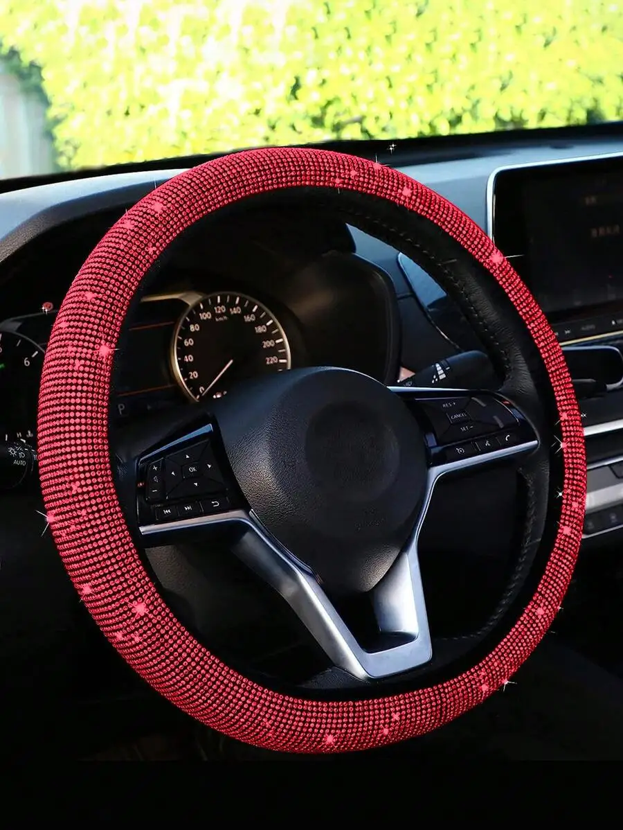 Red Rhinestone Bling Steering Wheel Cover For Car Interior Decor
Red Rhinestone Bling Steering Wheel Cover For Car Interior Decor