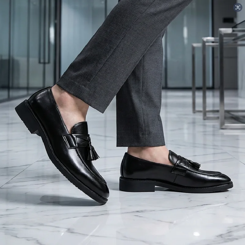 Business Men Fringed Shoes Black-brown Color Italian Casual Comfortable One-piece Stylish Office Shoes Gentleman's Shoes Men
Business Men Fringed Shoes Black-brown Color Italian Casual Comfortable One-piece Stylish Office Shoes Gentleman's Shoes Men