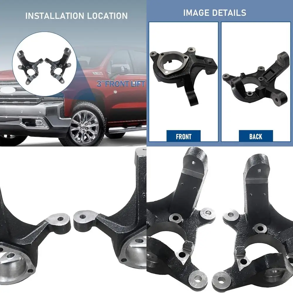 3" Lift Spindles 1999-2007 & 2007-2015 For Chevy Truck & SUV Suspension Level Kit 2WD Front LH&RH For 1999-2007 Chevrolet Silver
3" Lift Spindles 1999-2007 & 2007-2015 For Chevy Truck & SUV Suspension Level Kit 2WD Front LH&RH For 1999-2007 Chevrolet Silver