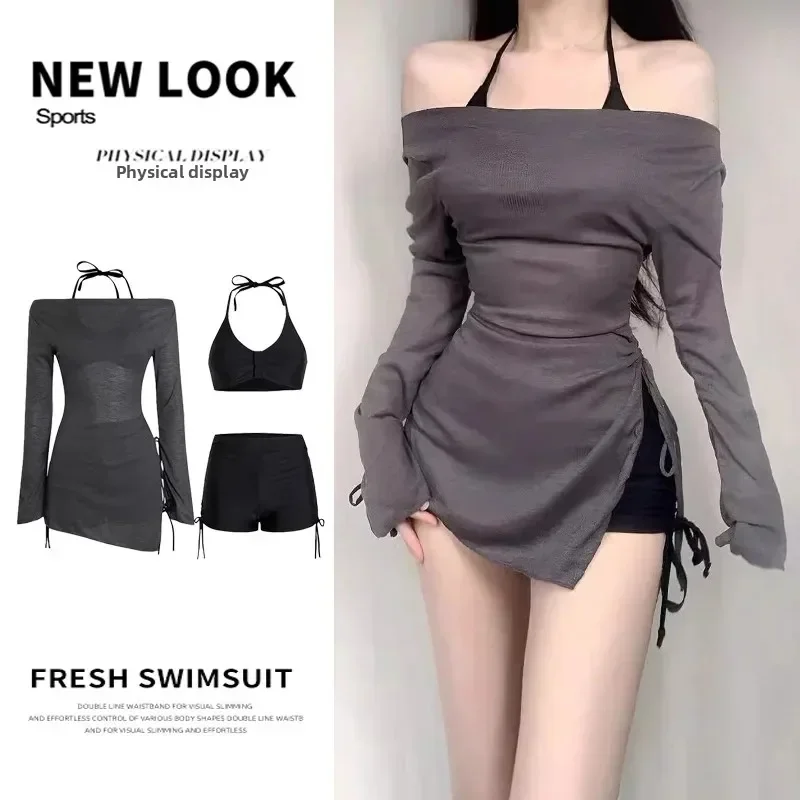Women's Bikini Set Slimming Sexy Small Chest Gathered Three-piece Suite Hot Spring Cover up Pure Desire Style from Mainland Chin
Women's Bikini Set Slimming Sexy Small Chest Gathered Three-piece Suite Hot Spring Cover up Pure Desire Style from Mainland Chin