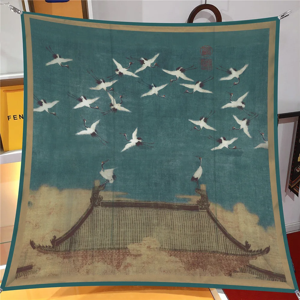 New Silk Scarf Women Pheasant Print Square Scarves Head Echarpes Silk Foulards Femme Wraps Beach Shawls Bandana Lady Hijabs 90CM
New Silk Scarf Women Pheasant Print Square Scarves Head Echarpes Silk Foulards Femme Wraps Beach Shawls Bandana Lady Hijabs 90CM