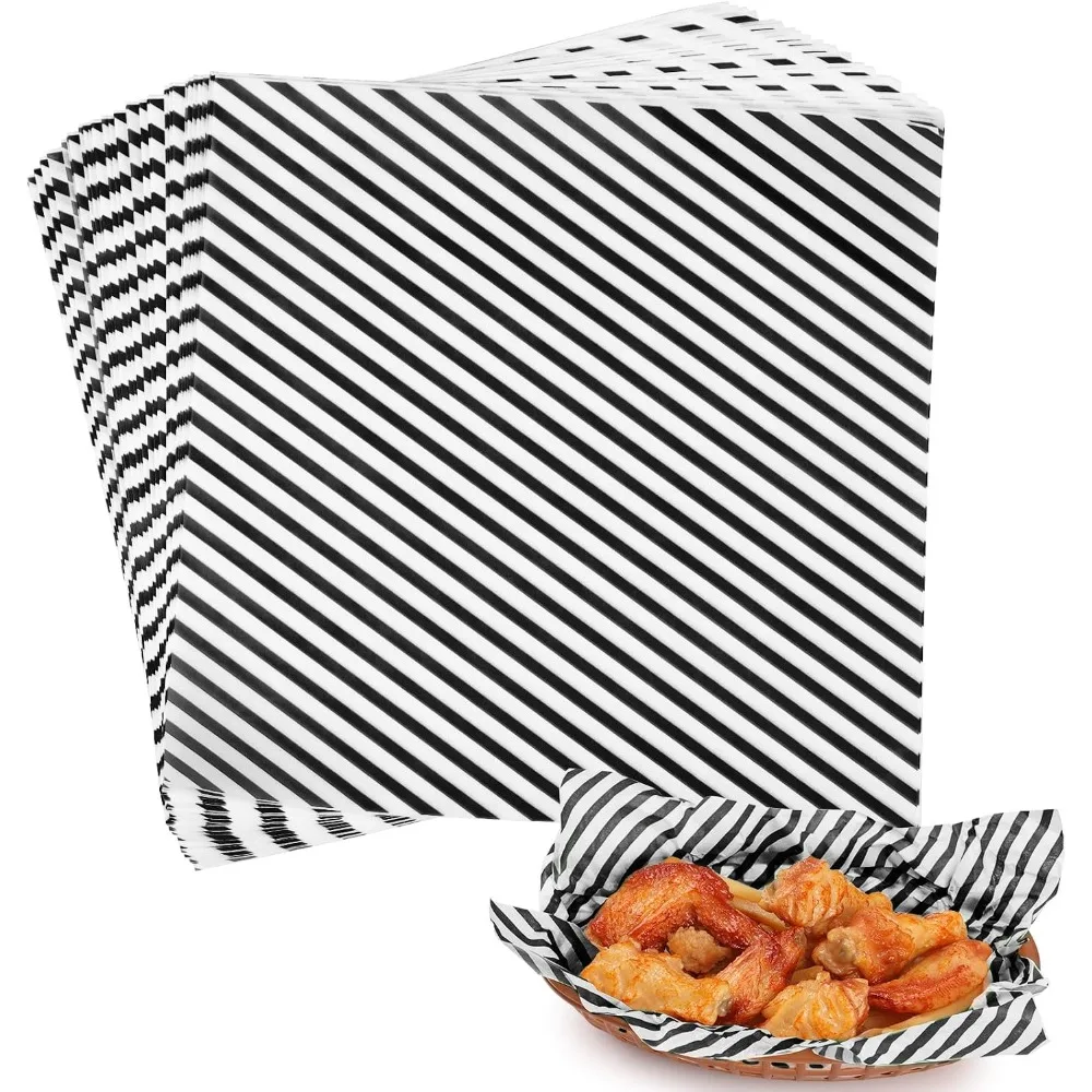 100 Pcs Premium Parchment Paper Sheets 12x12 Inch Food Grade Greaseproof Non-Stick Baking Paper for Cookies Wrapping Burger Baskets Sandwiches Deli Food Liner with Decorative Black Diagonal Stripe Pattern Bulk Kitchen
100 Pcs Premium Parchment Paper Sheets 12x12 Inch Food Grade Greaseproof Non-Stick Baking Paper for Cookies Wrapping Burger Baskets Sandwiches Deli Food Liner with Decorative Black Diagonal Stripe Pattern Bulk Kitchen