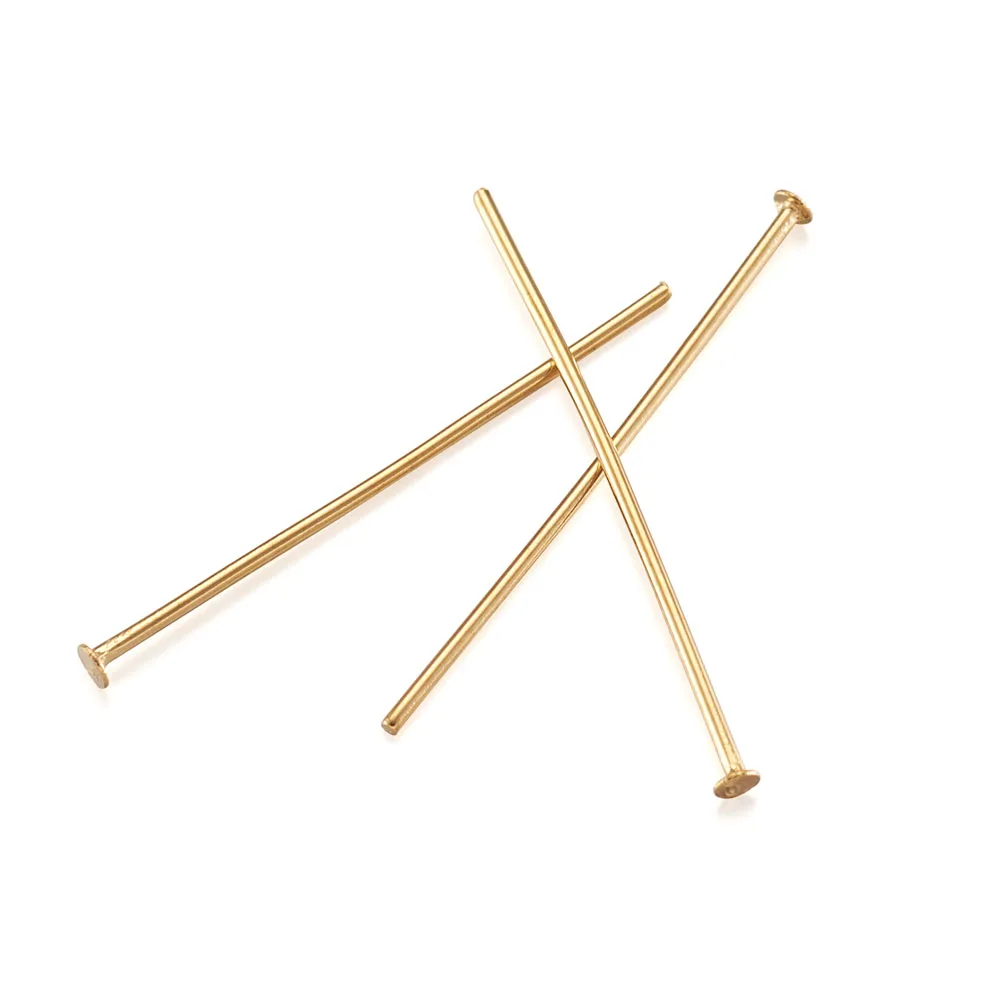 50pcs 304 Stainless Steel Flat/Round Head Pins Golden/Silver Color Handmade Earring Base Material DIY Jewelry Making Accessories
50pcs 304 Stainless Steel Flat/Round Head Pins Golden/Silver Color Handmade Earring Base Material DIY Jewelry Making Accessories