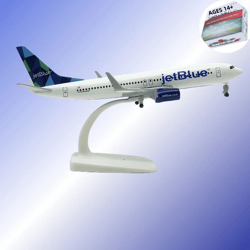 Металлическая модель самолета 20 см B737 США JET BLUE, реплика самолета с шасси, материал из сплава, авиационная имитация подарка, сбор
Металлическая модель самолета 20 см B737 США JET BLUE, реплика самолета с шасси, материал из сплава, авиационная имитация подарка, сбор