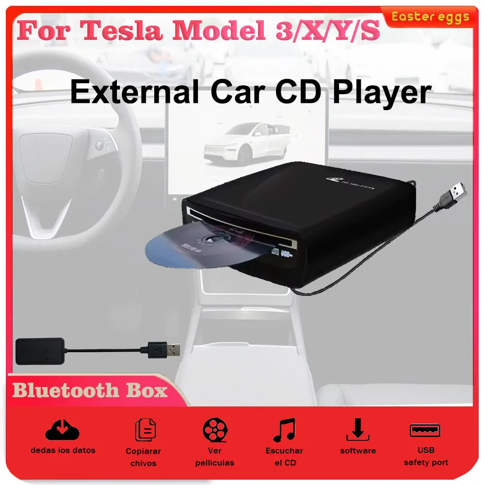 External Car CD Player For MP5, LED TV, PC and Most Cars As Tesla Model X 2016 Portable CD Player with USB Power Plug and Play
External Car CD Player For MP5, LED TV, PC and Most Cars As Tesla Model X 2016 Portable CD Player with USB Power Plug and Play