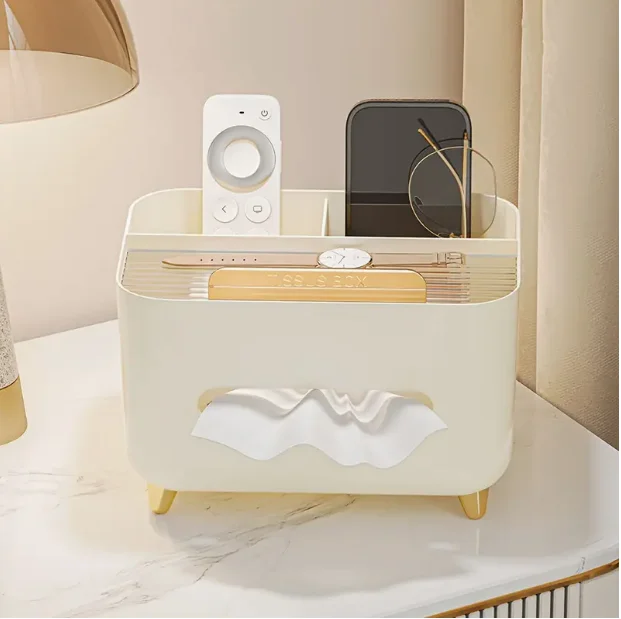 Desk Storage Solution – Multifunctional Organizer Box with Tissue Box Stand & Remote Control Shelf – Plastic Desktop Tray
Desk Storage Solution – Multifunctional Organizer Box with Tissue Box Stand & Remote Control Shelf – Plastic Desktop Tray