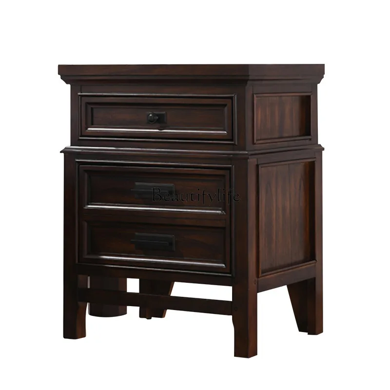 Simple American solid wood bedside table Bedroom furniture Simple modern bedside table
Simple American solid wood bedside table Bedroom furniture Simple modern bedside table