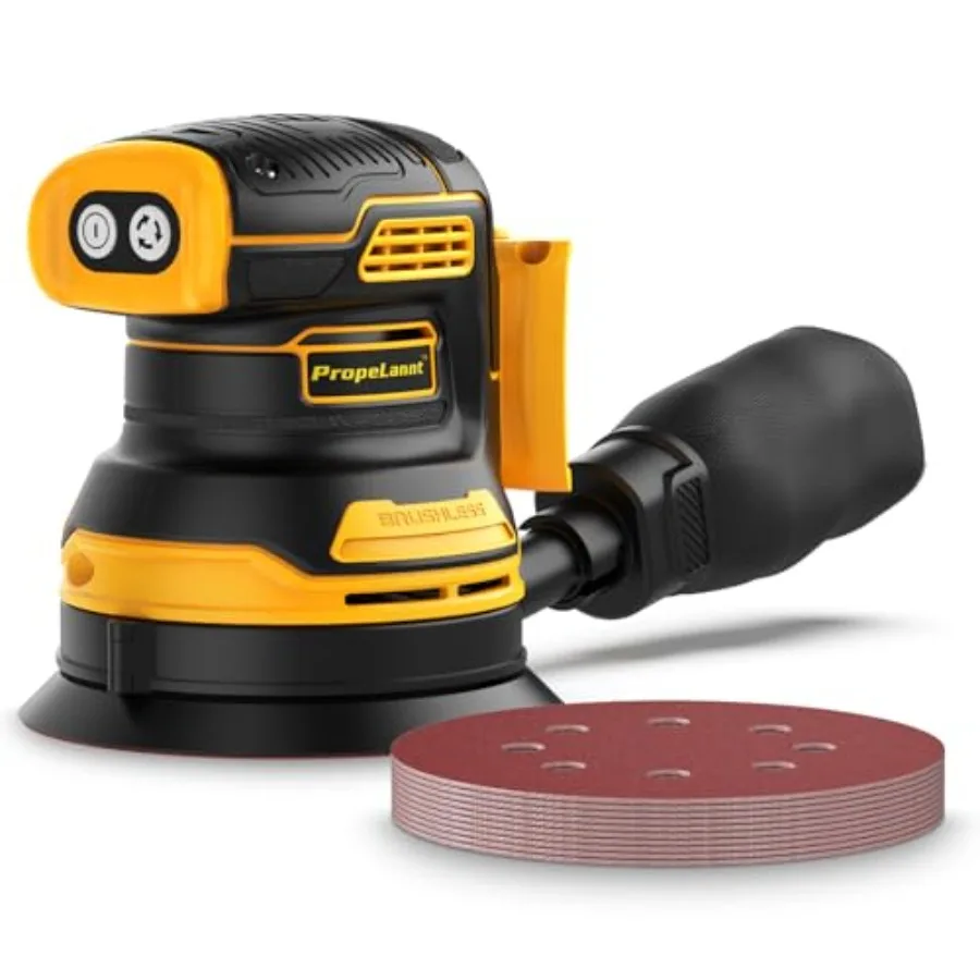 Random Orbital Sander for Dewalt 20V Battery, 5" Palm Cordless Sander with 10pcs Sandpaper, 3 Variable Speeds, Dust Collector f
Random Orbital Sander for Dewalt 20V Battery, 5" Palm Cordless Sander with 10pcs Sandpaper, 3 Variable Speeds, Dust Collector f
