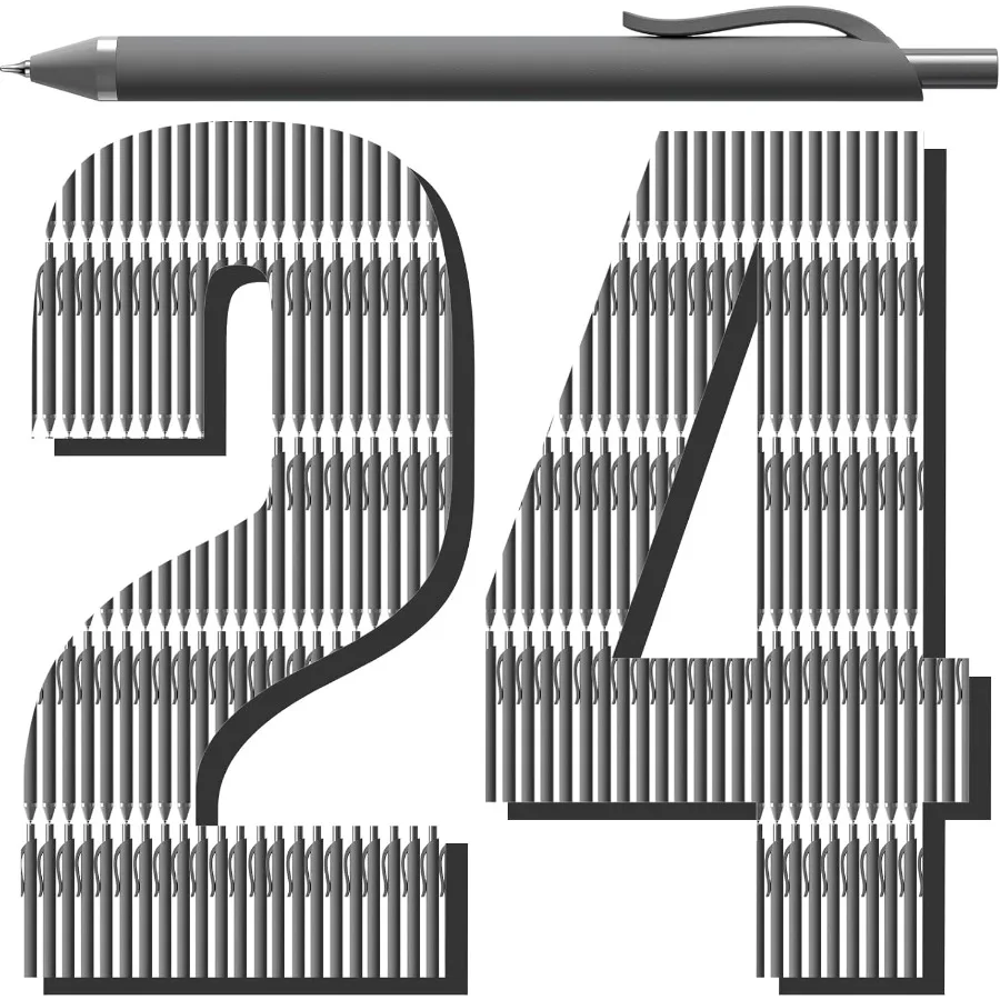 24 Pcs Gel Pens 0.7mm Black Ink Pens Fine Point Retractable Smooth Writing QuickDrying Soft Grip Pen for Jourling Cute School a
24 Pcs Gel Pens 0.7mm Black Ink Pens Fine Point Retractable Smooth Writing QuickDrying Soft Grip Pen for Jourling Cute School a