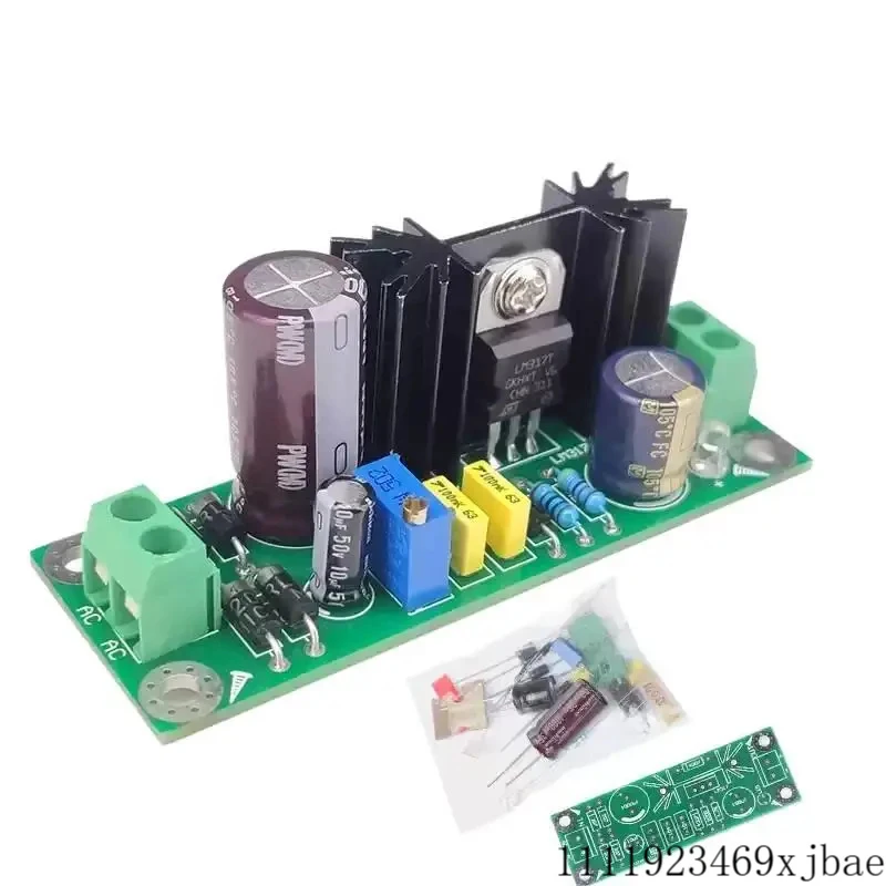 AC-DC LM317 1.5A Adjustable Rectifier Filter Regulated Single Power Supply Board
AC-DC LM317 1.5A Adjustable Rectifier Filter Regulated Single Power Supply Board
