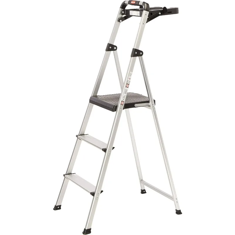 3-Step Ladder, Aluminum Lightweight Folding Step Ladder with Project Tray, Silver, Tested to US Safety Standards, No Assembly
3-Step Ladder, Aluminum Lightweight Folding Step Ladder with Project Tray, Silver, Tested to US Safety Standards, No Assembly
