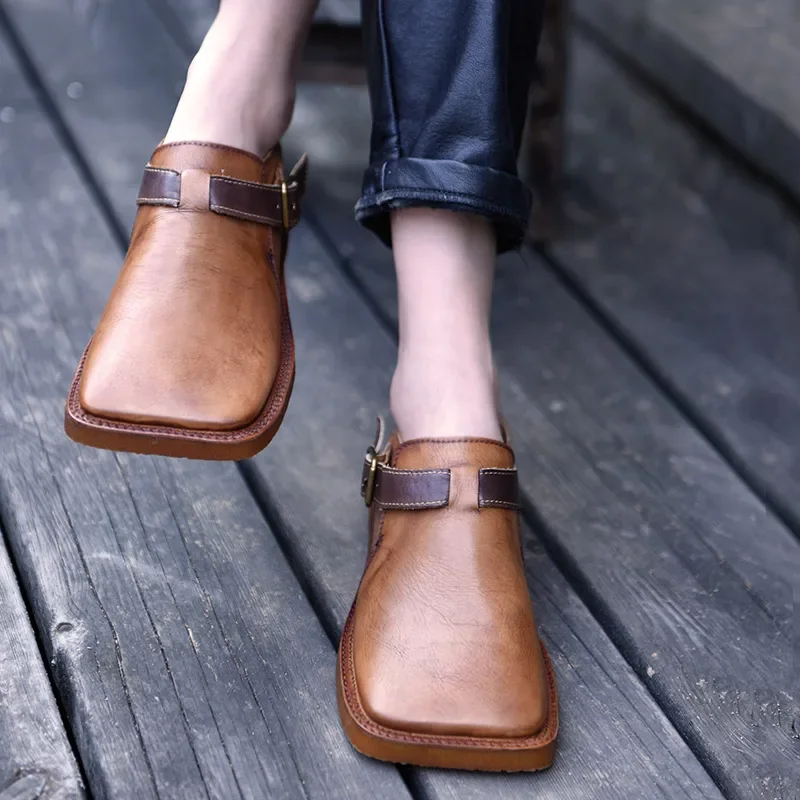 Artmu Square Toe Shoes For Women Genuine Leather Flats Shoes Luxury Genuine Leather Buckle Elegant Leather Original Ladies Shoes
Artmu Square Toe Shoes For Women Genuine Leather Flats Shoes Luxury Genuine Leather Buckle Elegant Leather Original Ladies Shoes