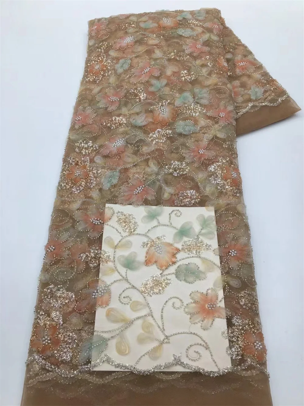 African Lace Fabric 5 Yards High Quality 2025 Latest Gold Lace Fabric With Sequins French Tulle Fabric For Wedding Dress W432-1
African Lace Fabric 5 Yards High Quality 2025 Latest Gold Lace Fabric With Sequins French Tulle Fabric For Wedding Dress W432-1