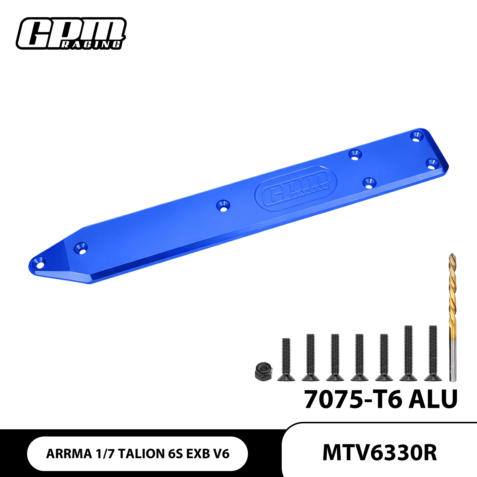 GPM 7075 Alloy Rear Chassis Skid Plate Brace Thicknes 6mm ARRMA 1/7 Talion 6S EXB V6 ARA7707V6
GPM 7075 Alloy Rear Chassis Skid Plate Brace Thicknes 6mm ARRMA 1/7 Talion 6S EXB V6 ARA7707V6