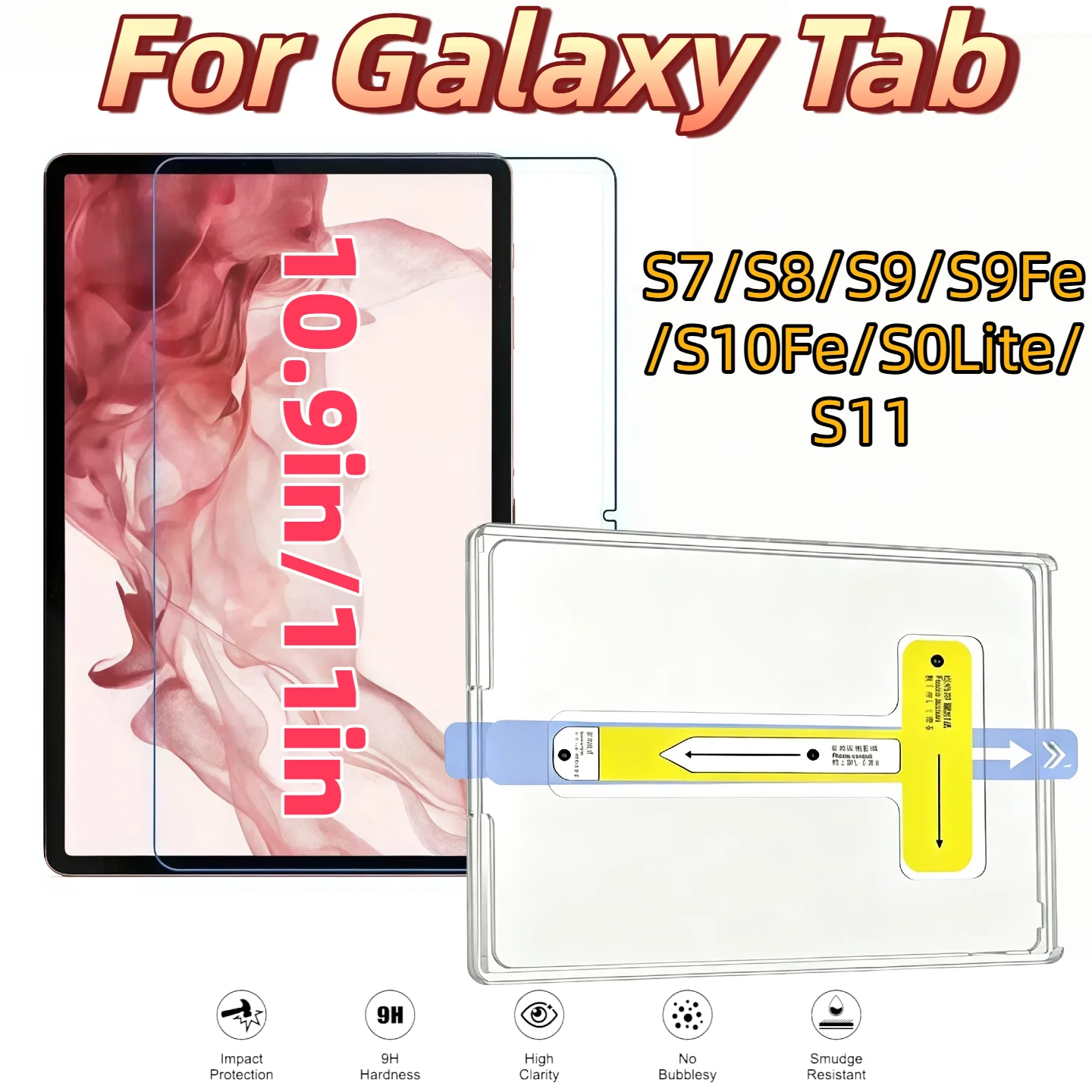 HD Clear Tempered Glass Screen Protector for Galaxy Tab 10.9/11-inch S7/S8/S9/S9 Fe/S10 Fe/S10 Lite/S11 - Anti-Scratch Durable
HD Clear Tempered Glass Screen Protector for Galaxy Tab 10.9/11-inch S7/S8/S9/S9 Fe/S10 Fe/S10 Lite/S11 - Anti-Scratch Durable