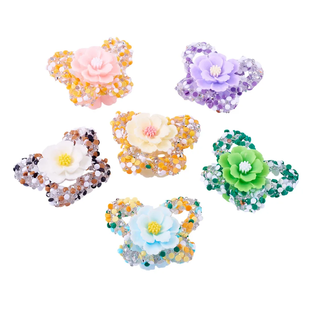 6Pcs Rhinestone Butterfly Flower Beads Sparkling Animal Rhinestones Beads for DIY Pendant Pen Keychain Jewelry Accessories
6Pcs Rhinestone Butterfly Flower Beads Sparkling Animal Rhinestones Beads for DIY Pendant Pen Keychain Jewelry Accessories
